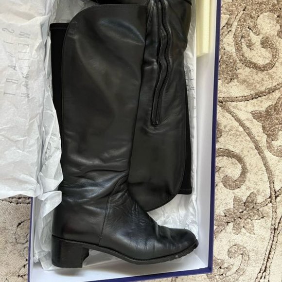 Stuart Weitzman Black knee boots size 7.5 - Picture 1 of 5